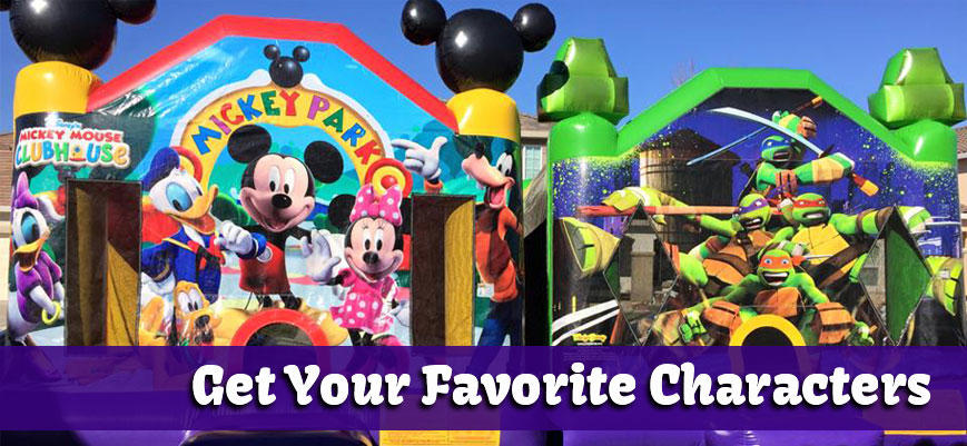 Character Bounce House Rentals Adventureland Bounce House Rentals in Sacramento